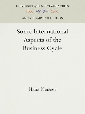 cover image of Some International Aspects of the Business Cycle